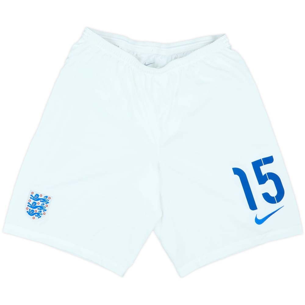 2014-15 England Player Issue Home Shorts #15 - 8/10 - (L)
