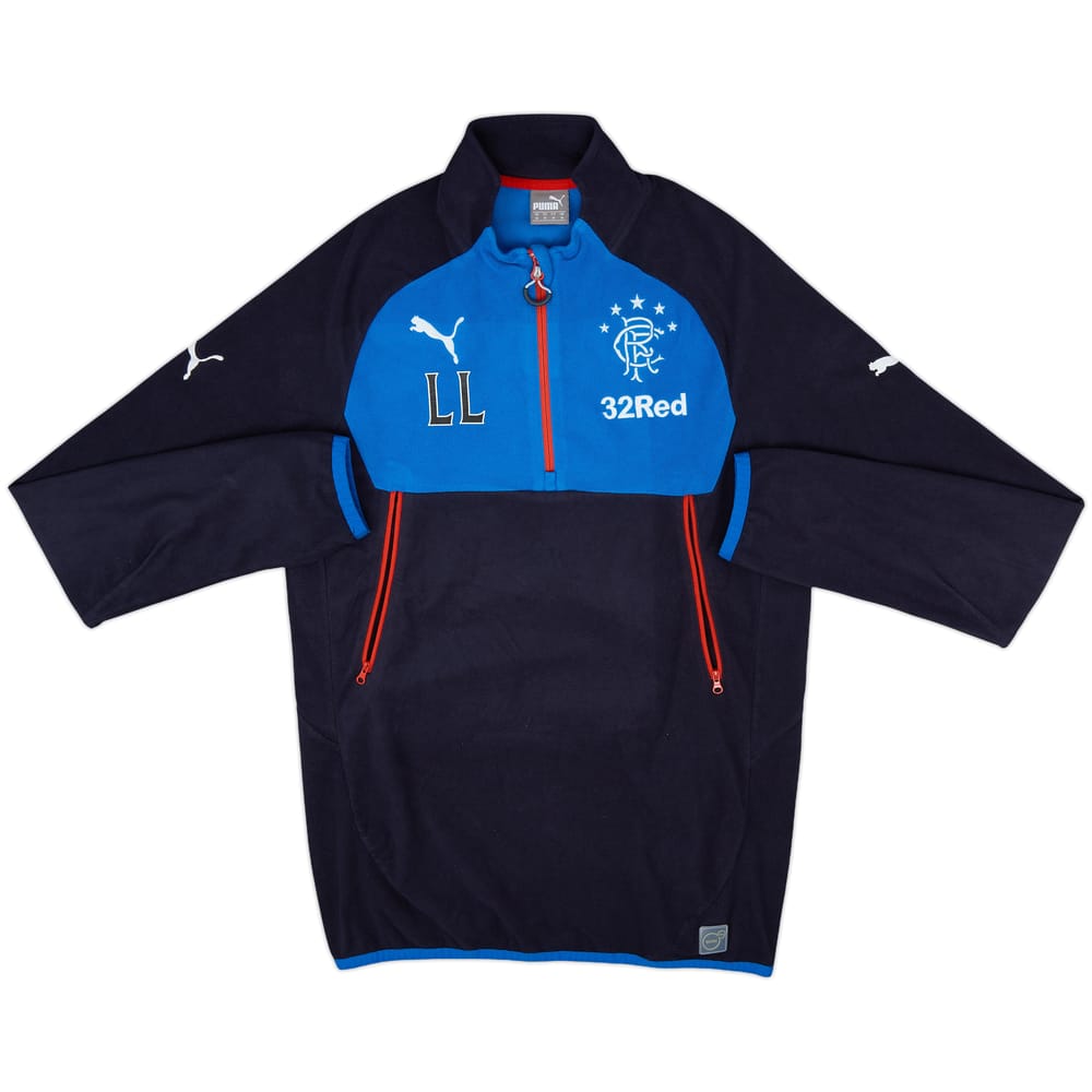 2013-14 Rangers Staff Issue 1/4 Zip Fleece Top LL - 8/10 - (M)
