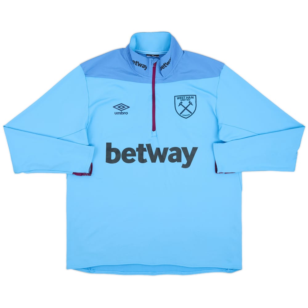 2018-19 West Ham Umbro 1/4 Zip Drill Top - 9/10 - (L)