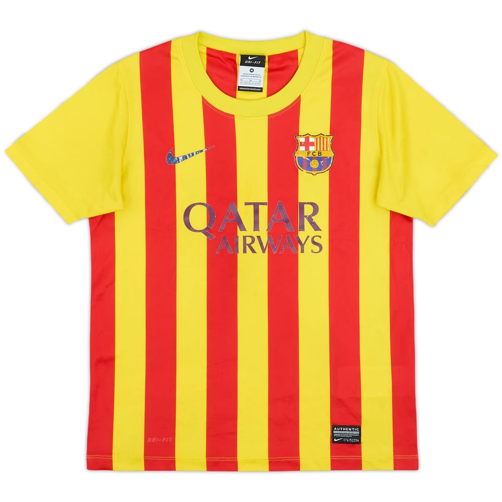 2013-15 Barcelona Basic Away Shirt - 4/10 - (M.Boys)