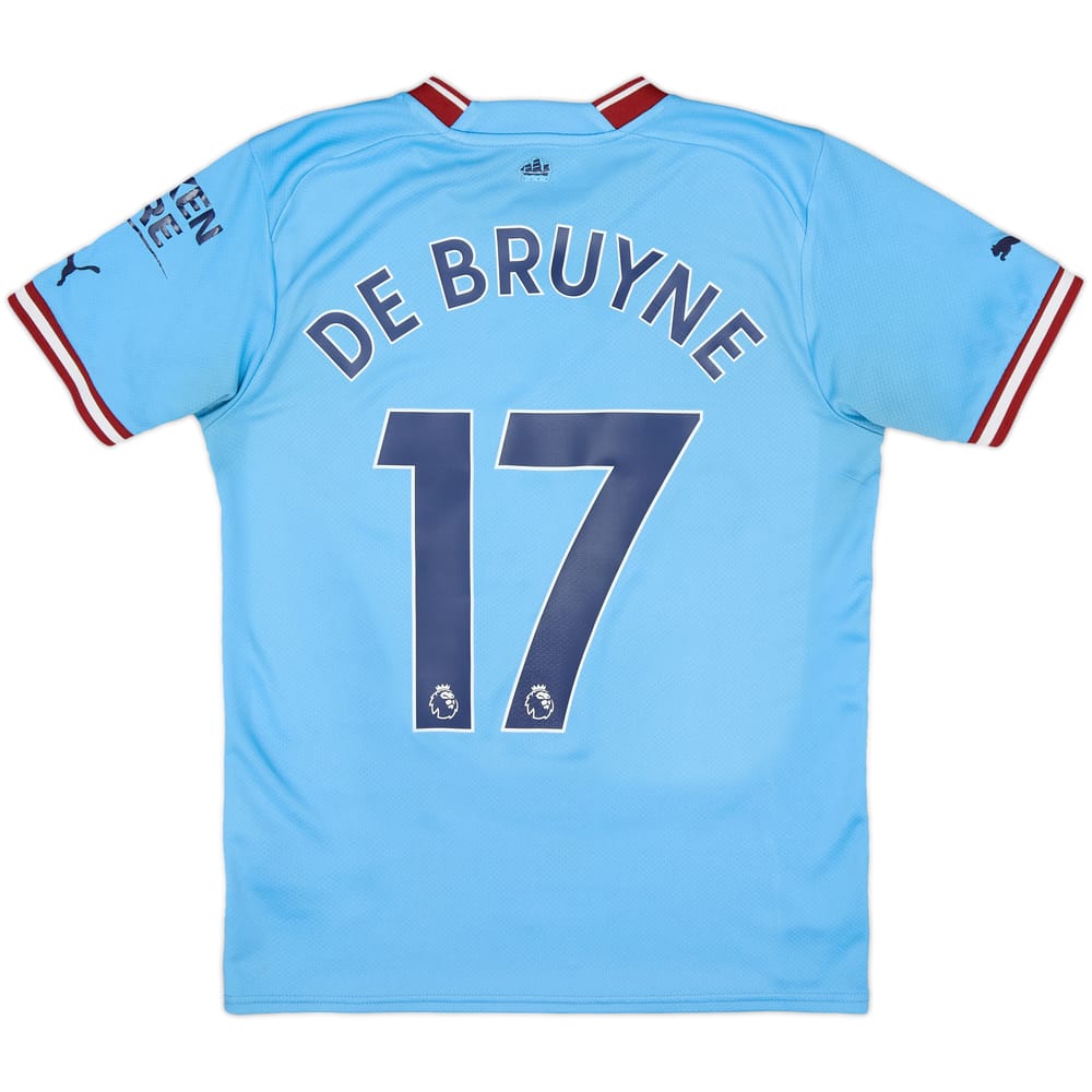 2022-23 Manchester City Home Shirt De Bruyne #17 - 8/10 - (S)