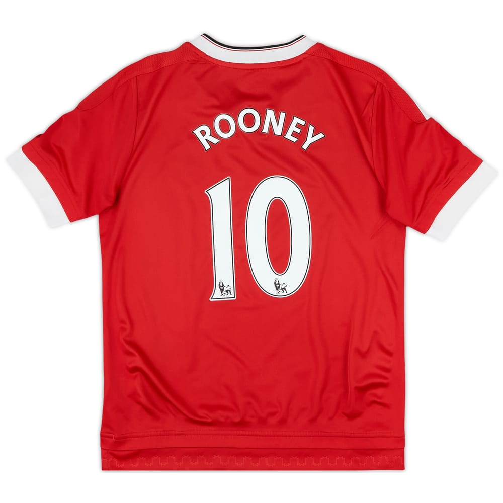 2015-16 Manchester United Home Shirt Rooney #10 - 6/10 - (M.Boys)