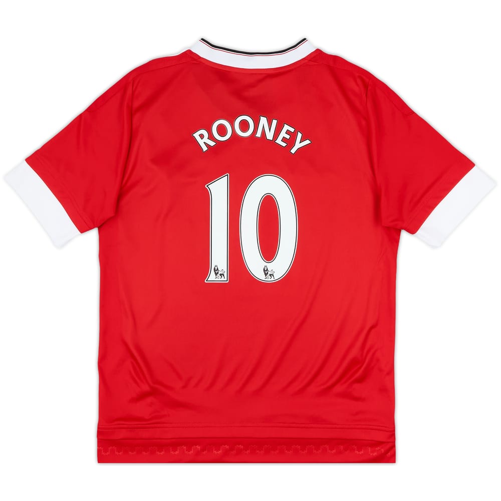 2015-16 Manchester United Home Shirt Rooney #10 - 8/10 - (L.Boys)