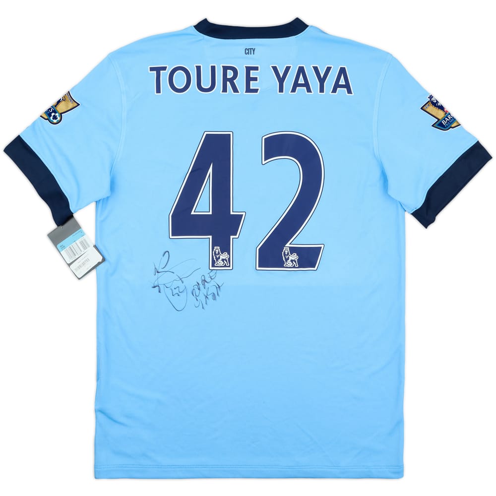 2014-15 Manchester City Signed Home Shirt Toure Yaya #42