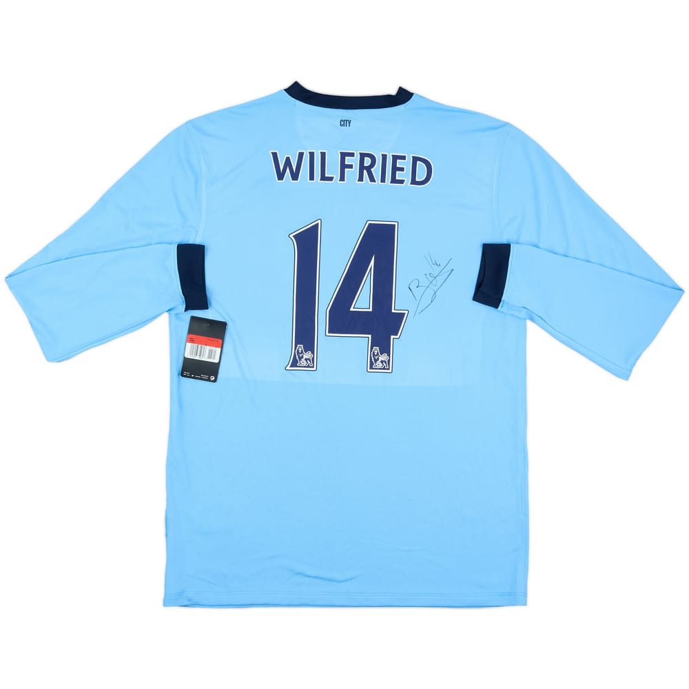 2014-15 Manchester City Signed Home L/S Shirt Wilfried #14