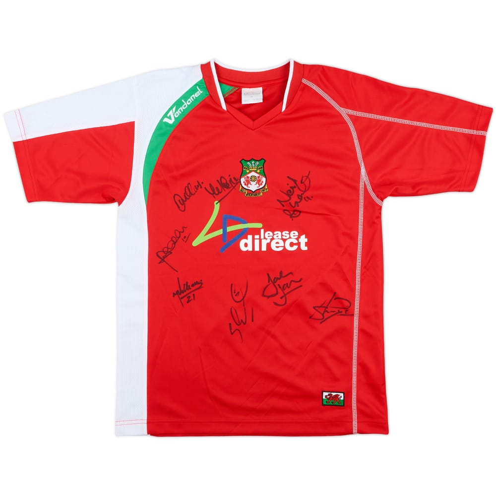 2007-08 Wrexham Squad Signed Home Shirt - 8/10 - (L.Boys)