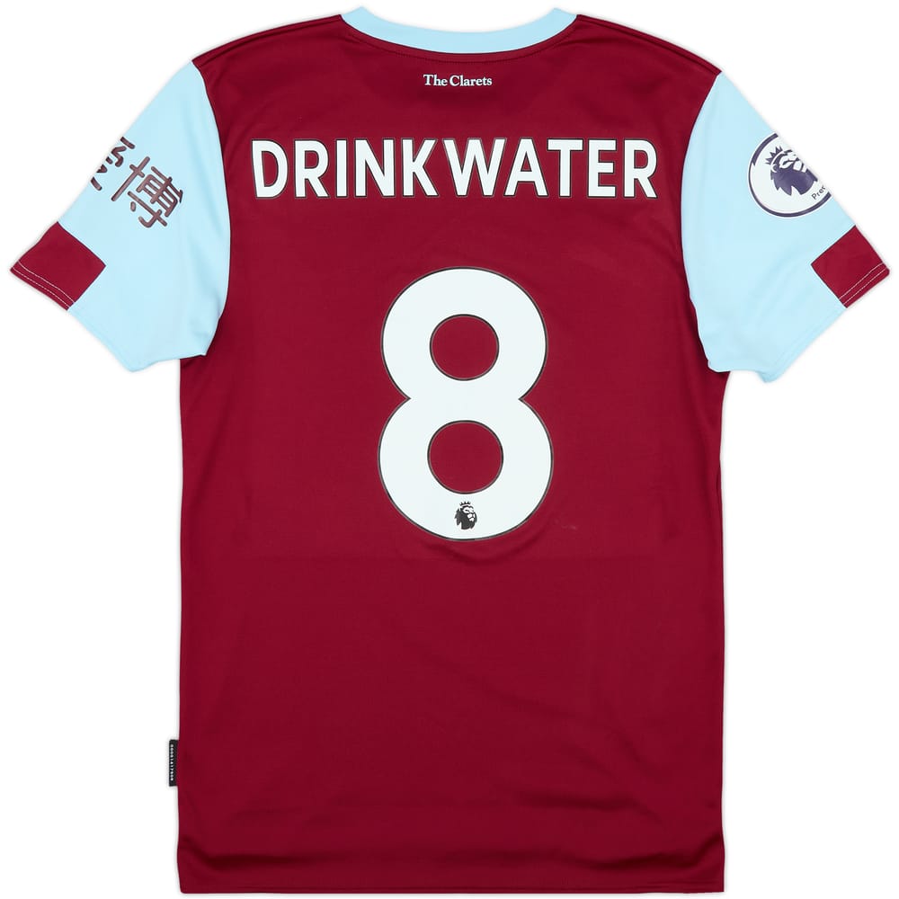 2019-20 Burnley Match Issue Home Shirt Drinkwater #8