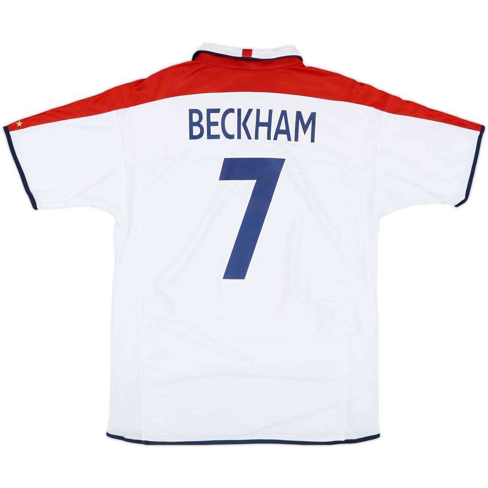 2003-05 England Home Shirt Beckham #7 - 5/10 - (XL)