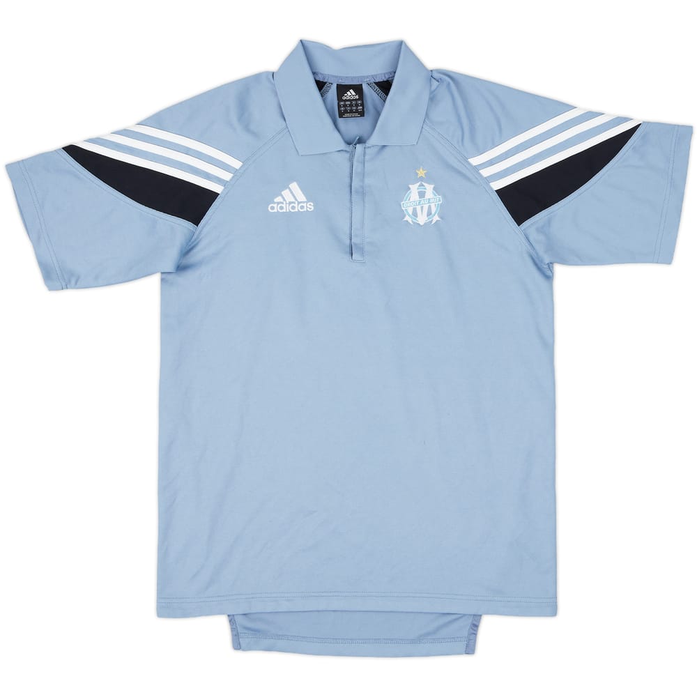 2003-04 Olympique Marseille adidas 1/4 Zip Polo Shirt - 8/10 - (S)