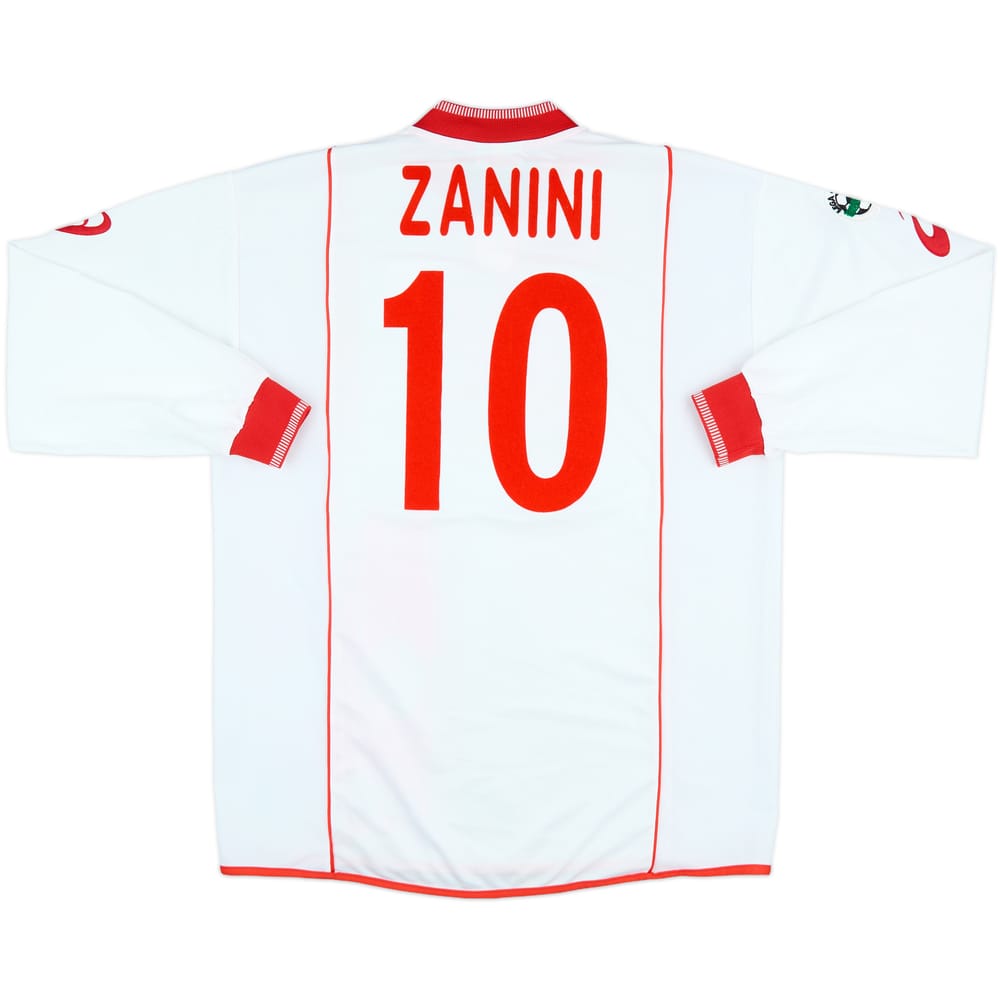 2002-03 Triestina Match Issue Away L/S Shirt Zanini #10