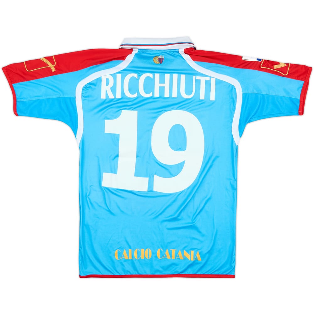 2010-12 Catania Match Issue Coppa Italia Home Shirt Ricchiuti #19