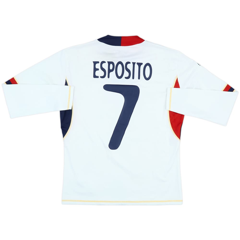 2004-05 Cagliari Match Issue Away L/S Shirt Esposito #7