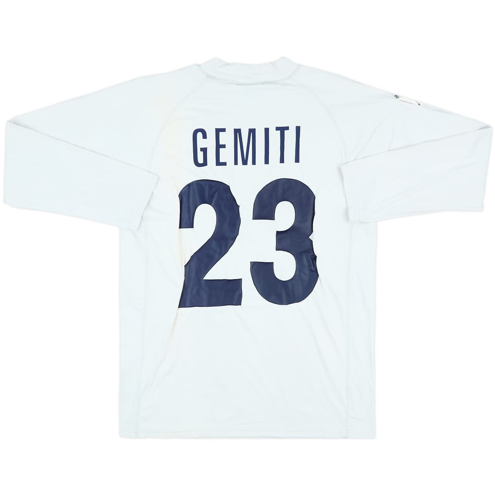 2004-05 Genoa Match Issue Away L/S Shirt Gemiti #23