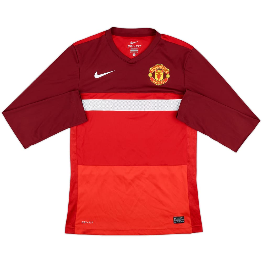 2011-12 Manchester United Nike Training L/S Shirt - 9/10 - (S)