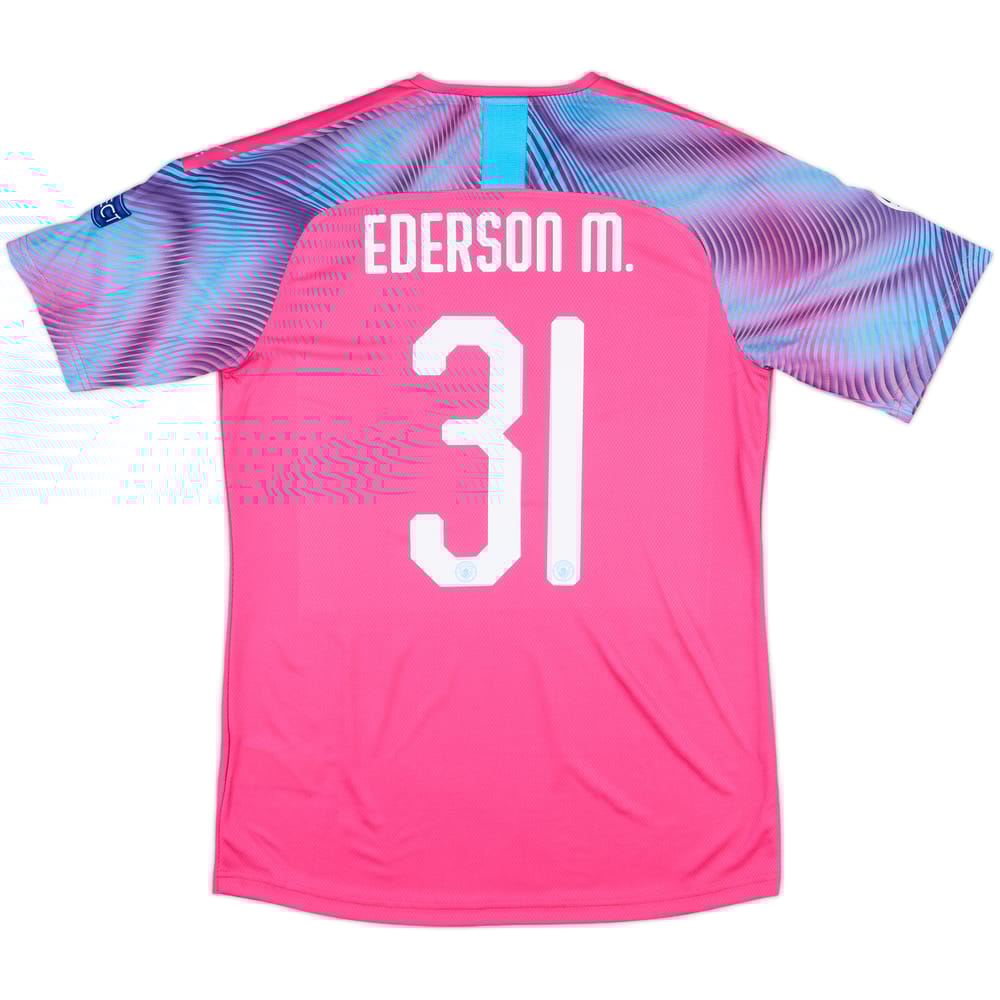 2019-20 Manchester City Match Issue Champions League GK Shirt Ederson M. #31
