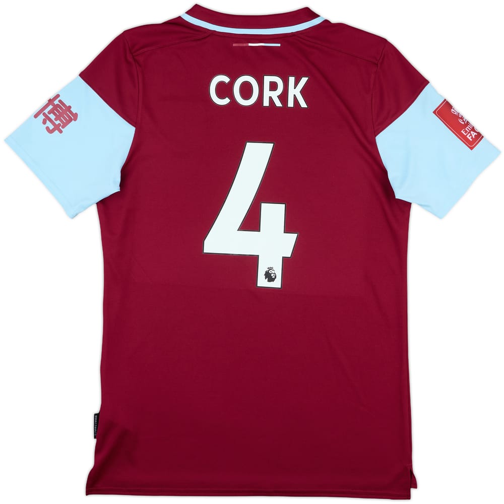2020-21 Burnley Match Issue FA Cup Home Shirt Cork #4