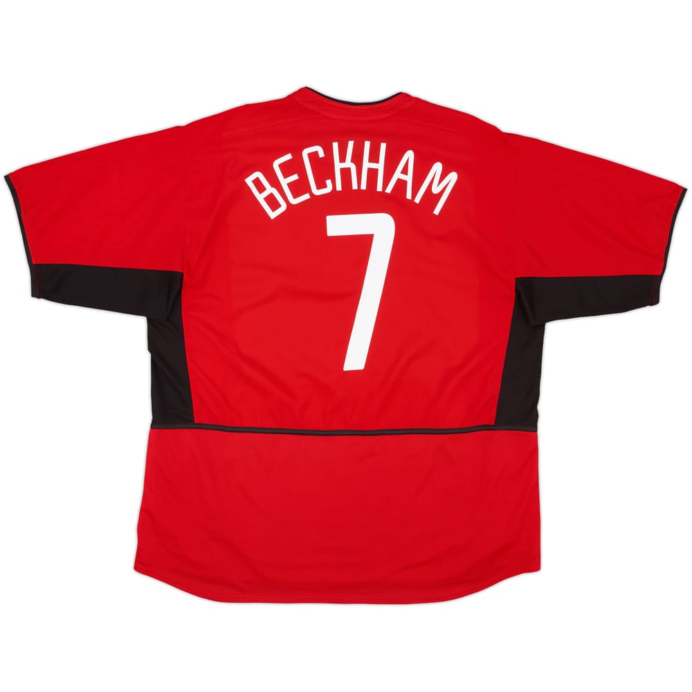 2002-04 Manchester United Home Shirt Beckham #7 - 6/10 - (XXL)