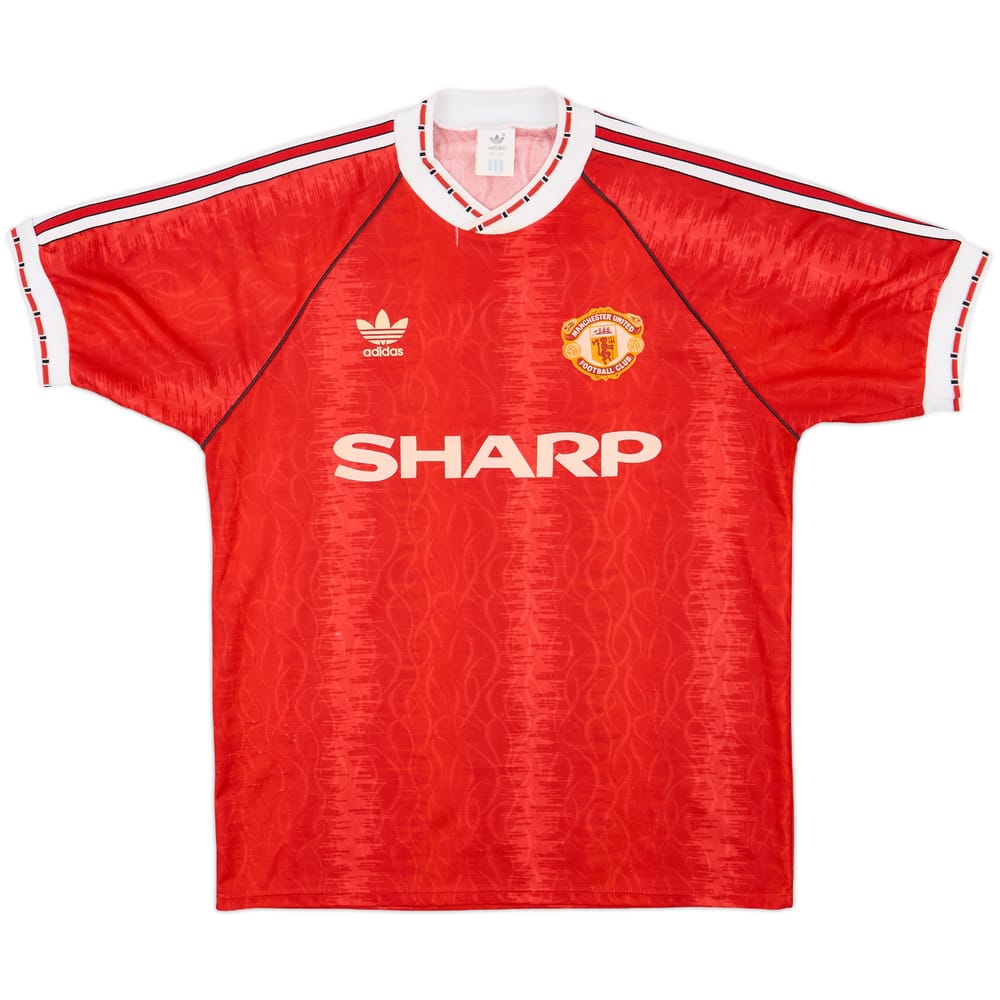 1990-92 Manchester United Home Shirt - 8/10 - (M)