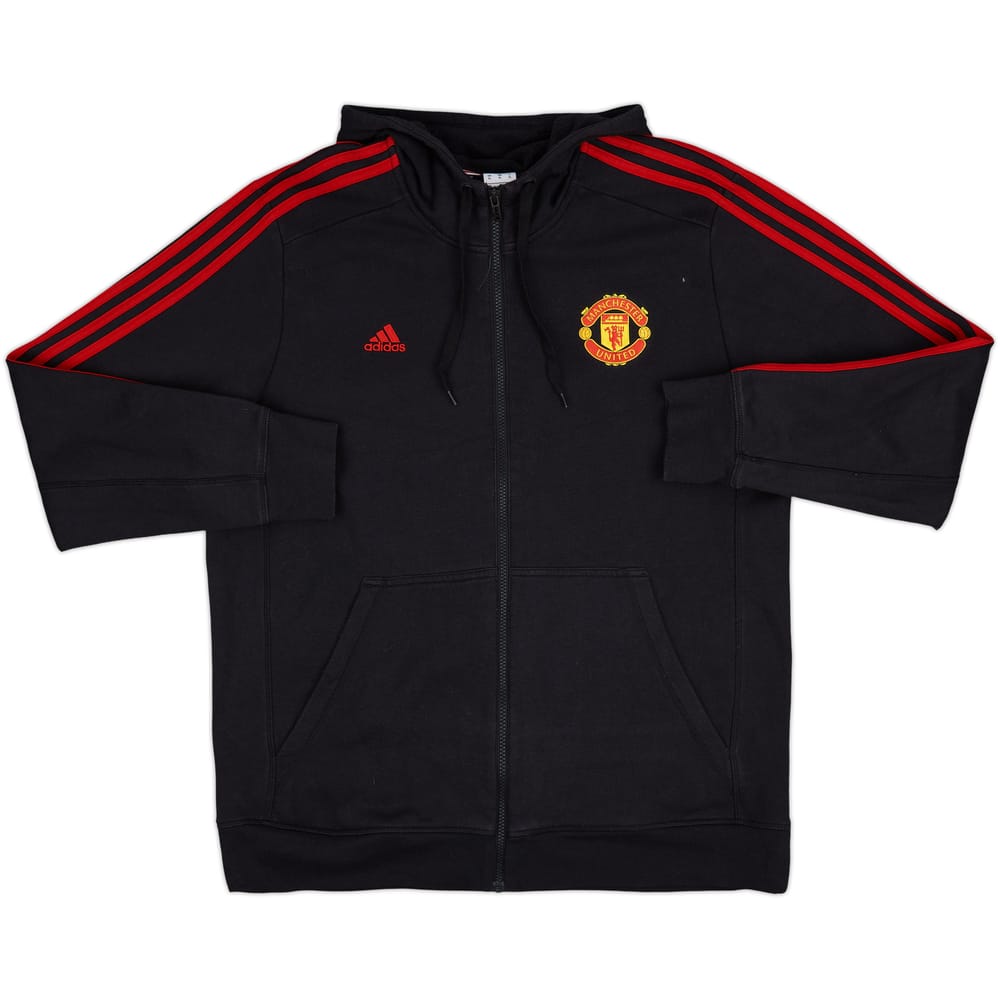 2015-16 Manchester United adidas Hooded Track Jacket - 8/10 - (XL)