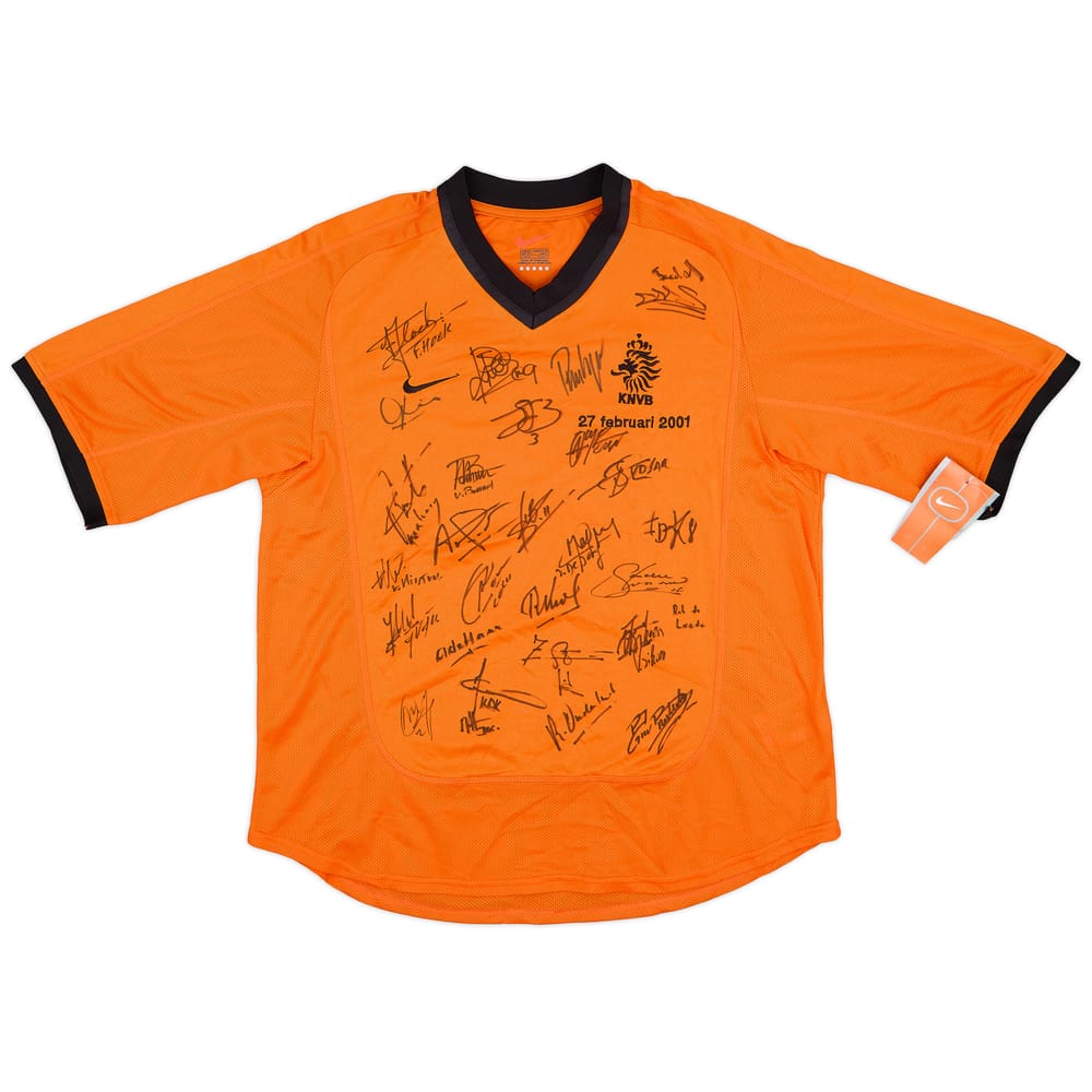 2000-02 Netherlands Squad Signed Home Shirt (M)