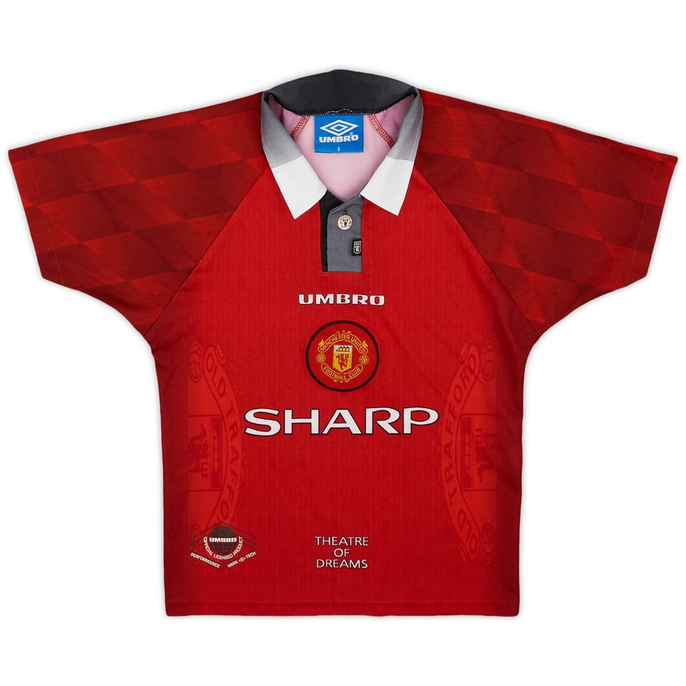 1996-98 Manchester United Home Shirt - 8/10 - (S.Boys)