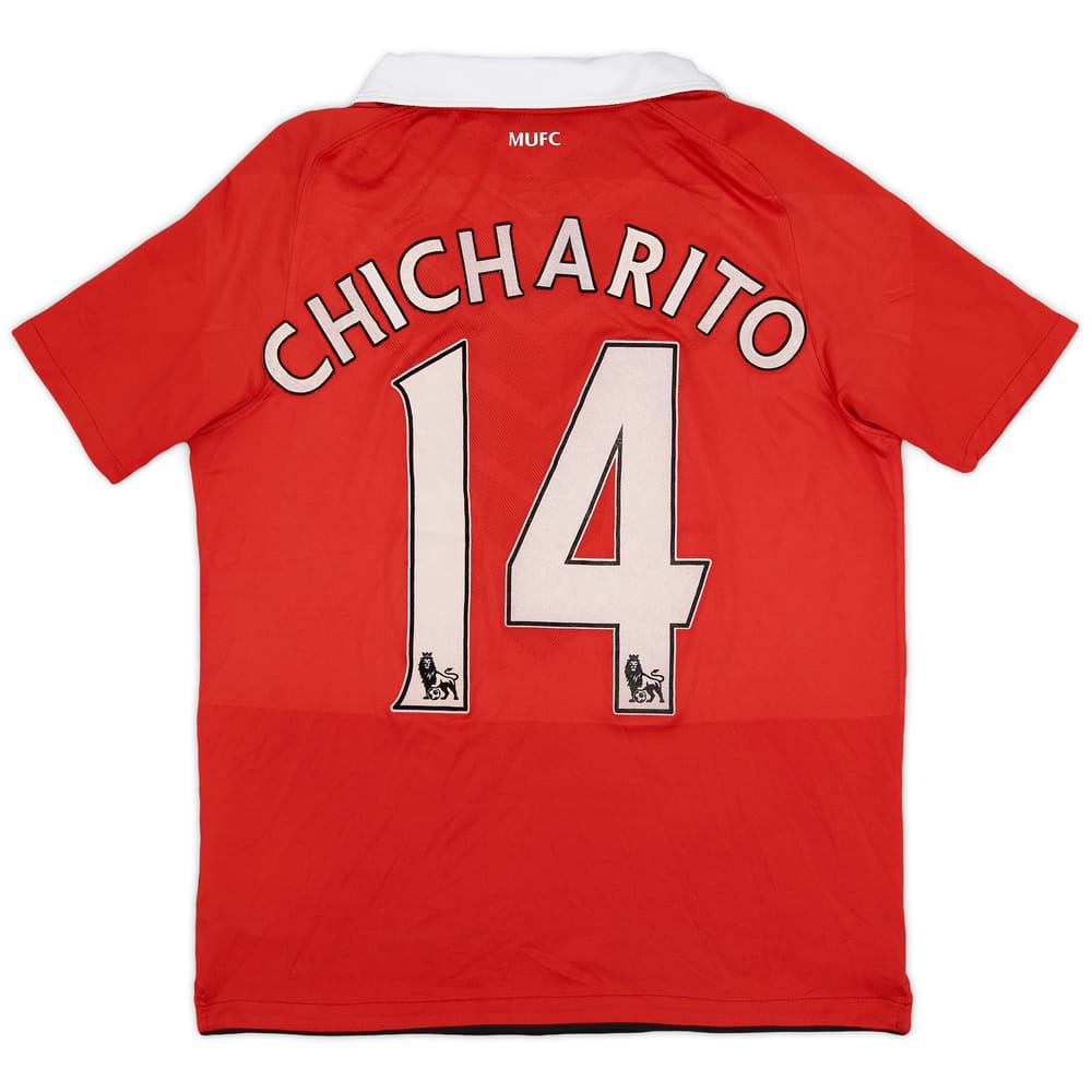 2010-11 Manchester United Home Shirt Chicharito #14 - 6/10 - (XL.Boys)