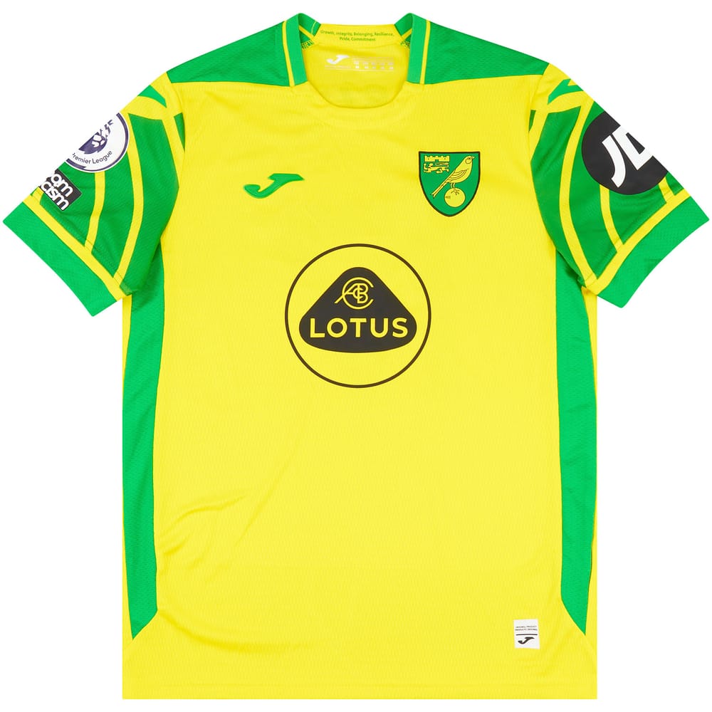 2021-22 Norwich Match Issue Home Shirt Rashica #17 (v Man City)