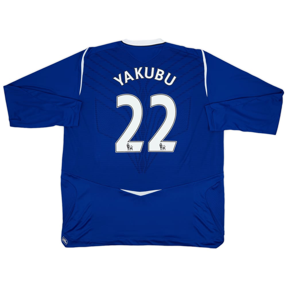 2008-09 Everton Home L/S Shirt Yakubu #22 - 9/10 - (XXL)