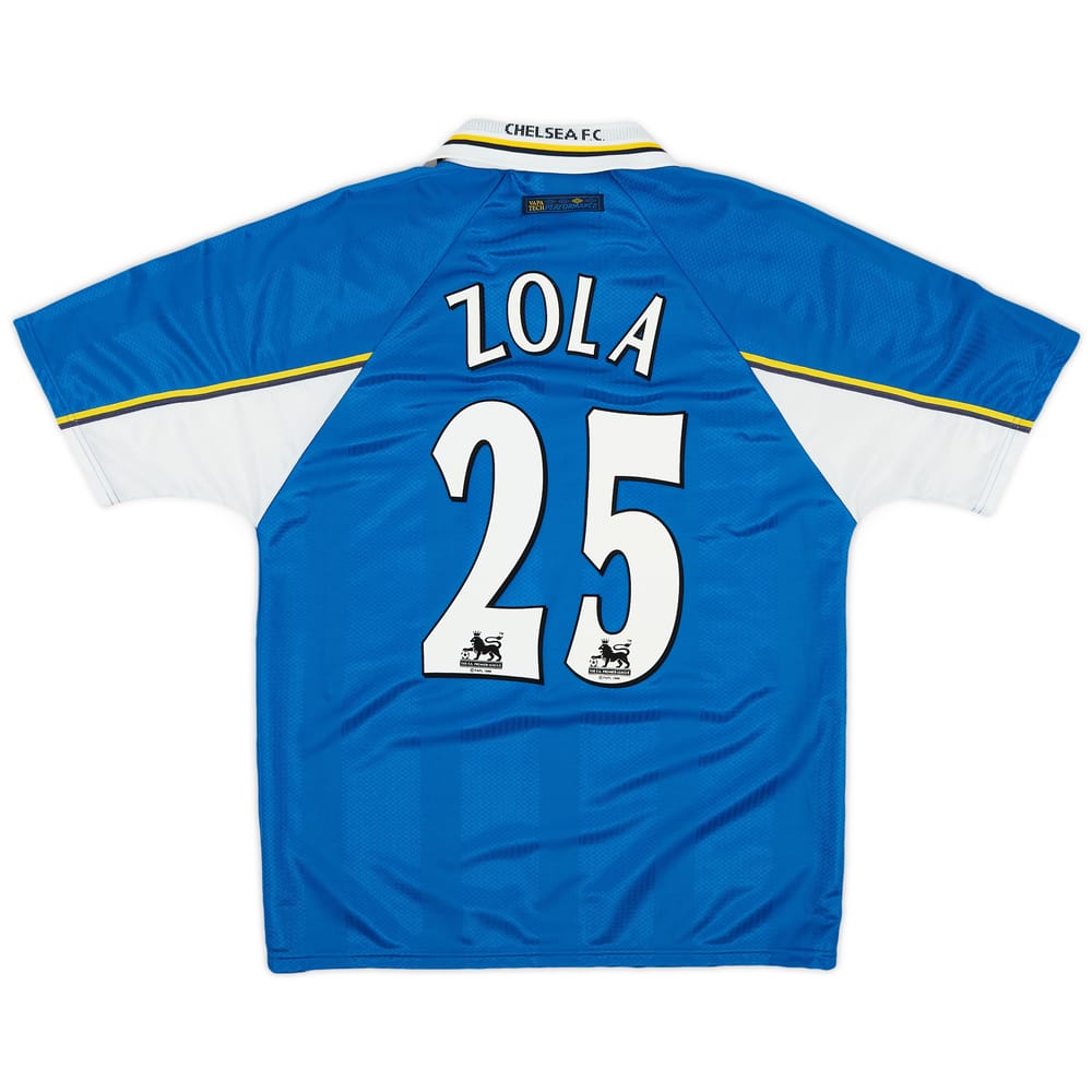 1997-99 Chelsea Home Shirt Zola #25 - 9/10 - (M)