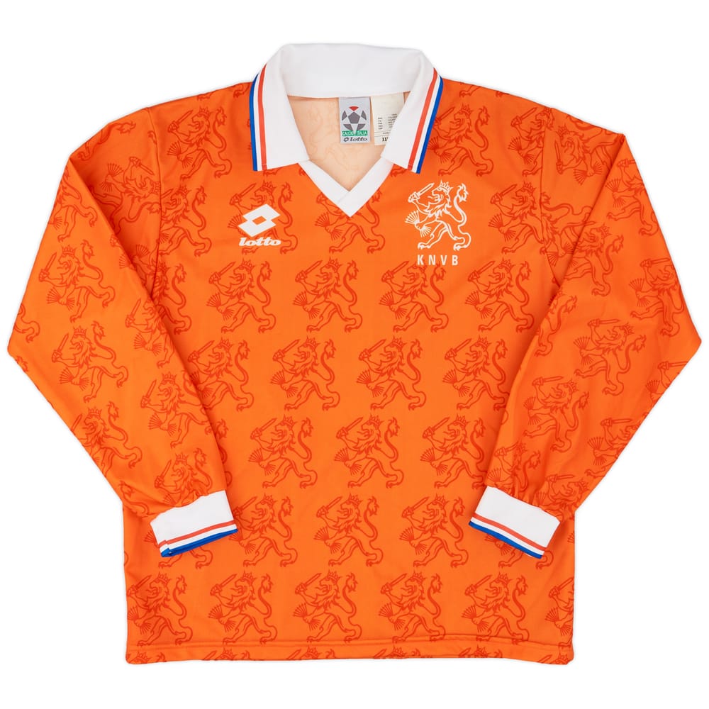 1992-94 Netherlands Basic Home L/S Shirt - 9/10 - (XXL.Boys)