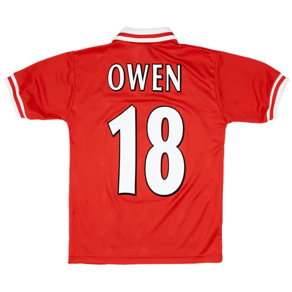 1996-98 Liverpool Home Shirt Owen #18 - 9/10 - (M.Boys)
