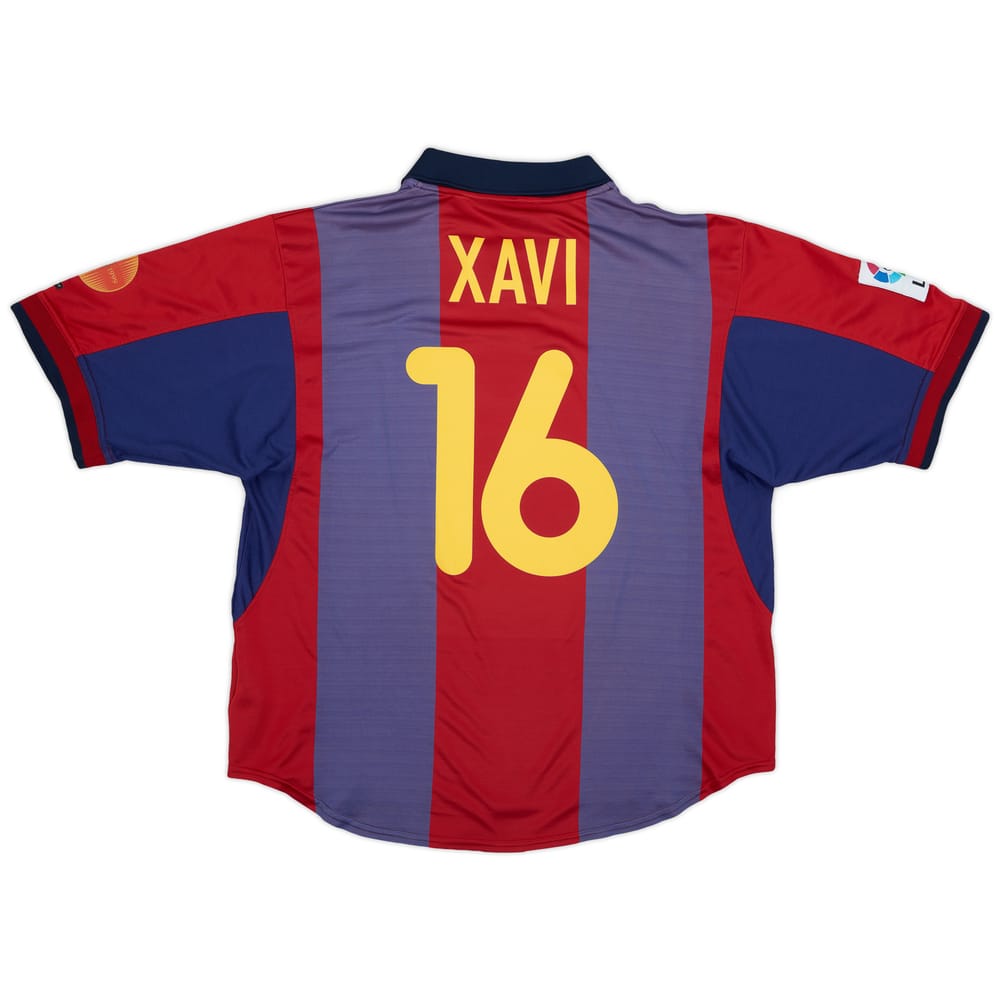 2000-01 Barcelona Home Shirt Xavi #16 - 7/10 - (XL)