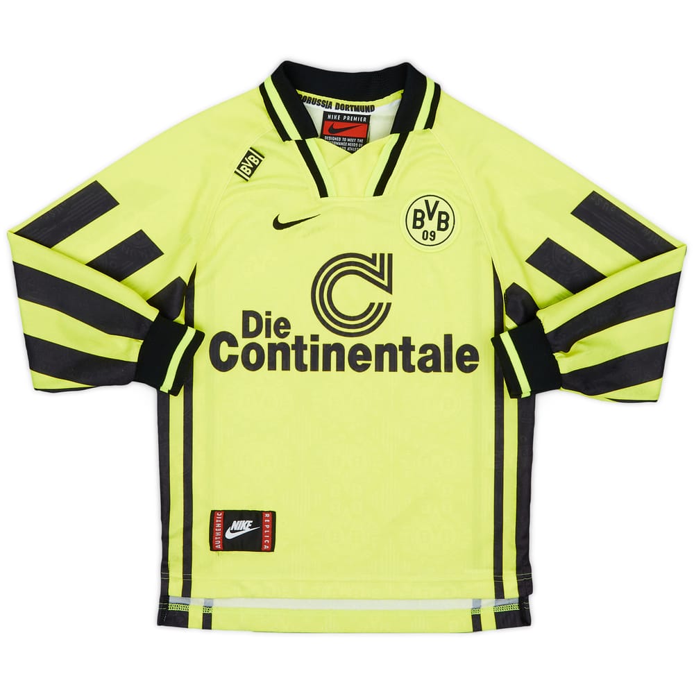 1996-97 Borussia Dortmund Home L/S Shirt - 8/10 - (S.Boys)