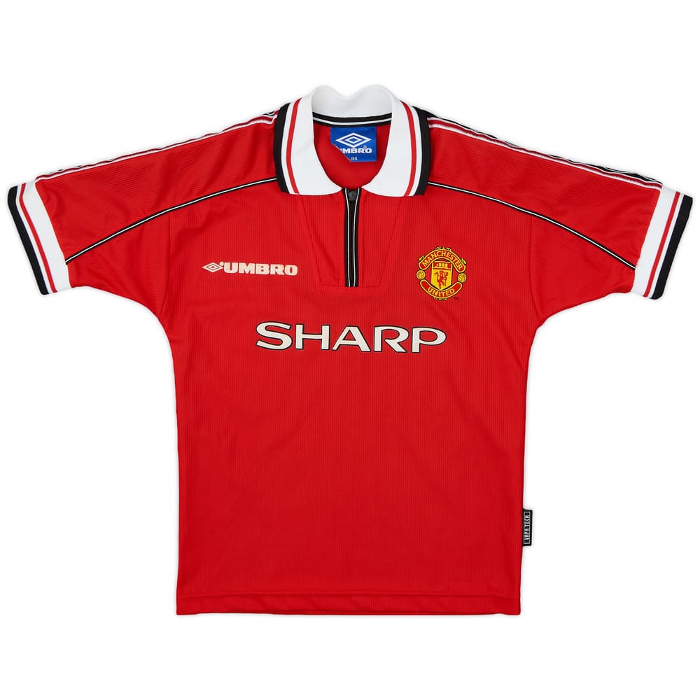1998-00 Manchester United Home Shirt - 9/10 - (M.Boys)