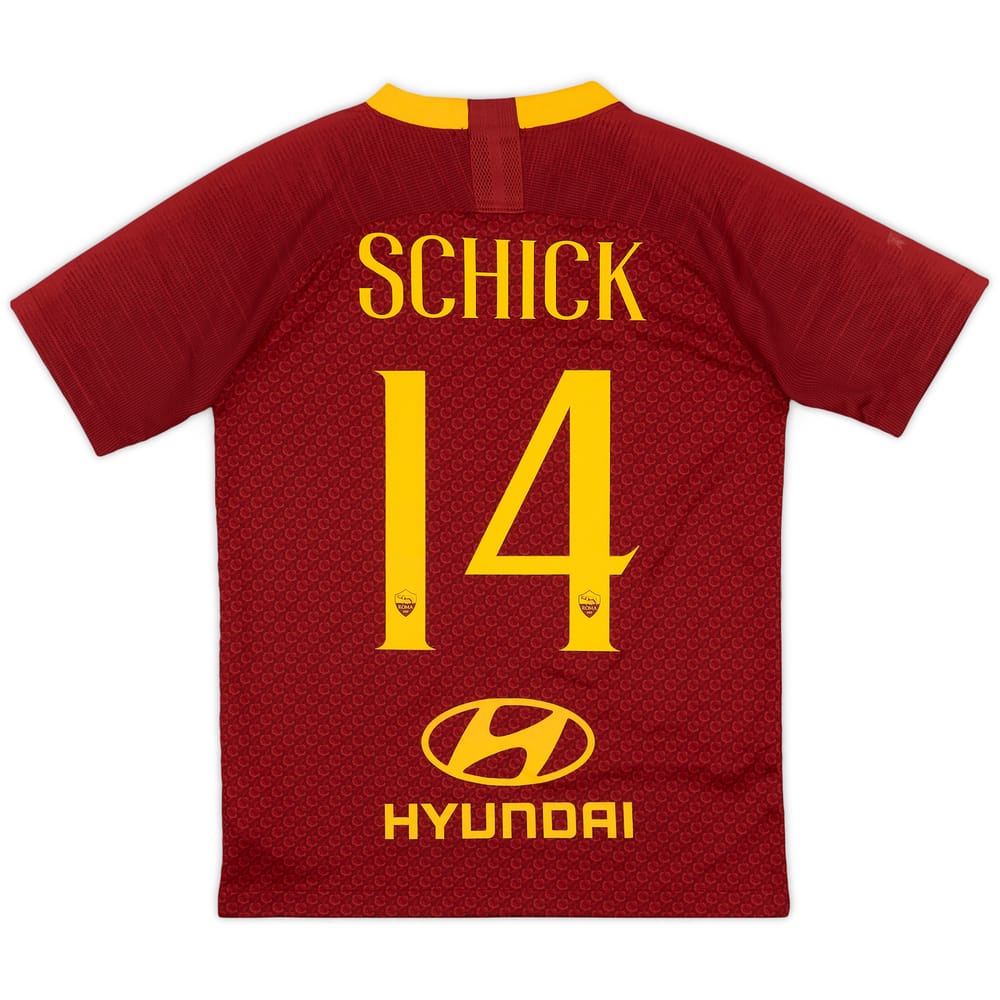 2018-19 Roma Home Shirt Schick #14 - 9/10 - (M.Boys)