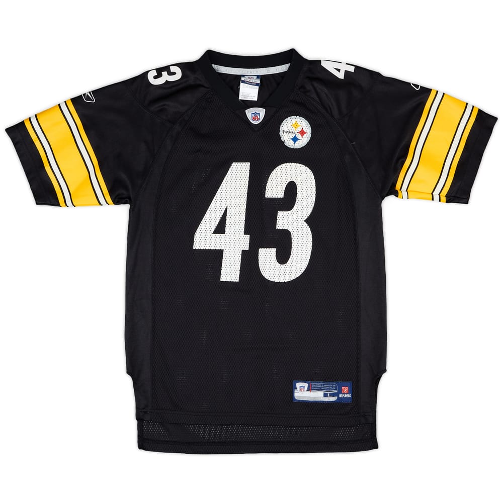 2007 Pittsburgh Steelers Polamalu #43 Reebok On Field Home Jersey - 7/10 - (L.Boys)