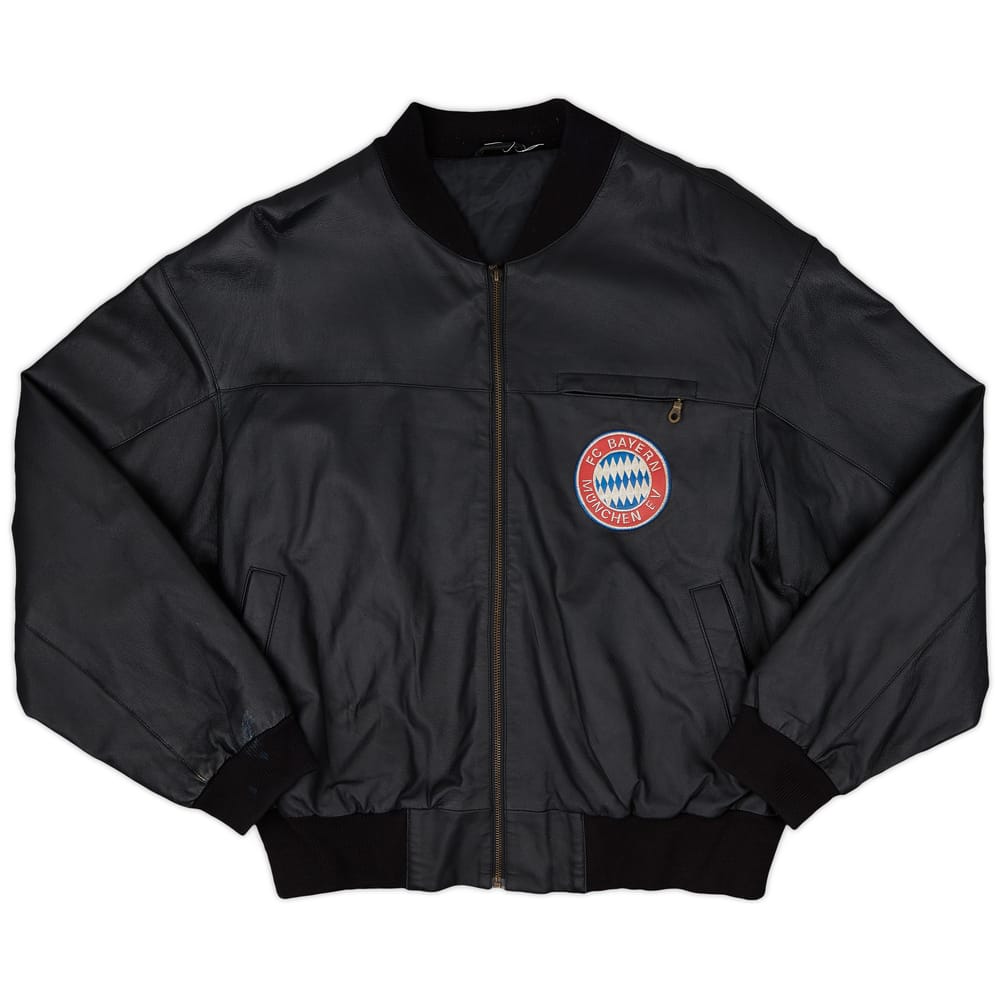 1995-96 Bayern Munich Leather Bomber Jacket - 8/10 - (XL)