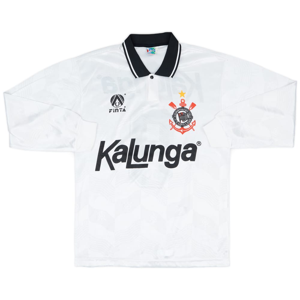 1992-94 Corinthians Home L/S Shirt #9 - 8/10 - (M)