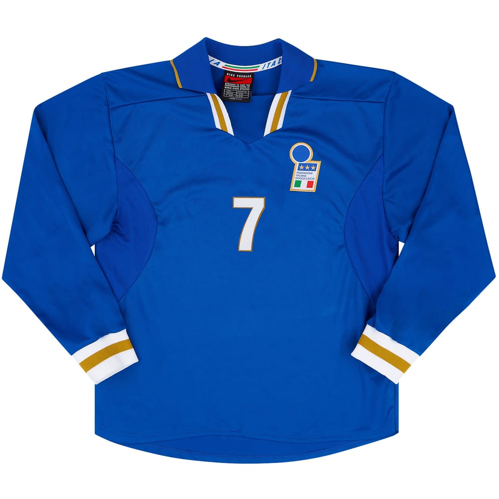 1996-98 Italy Match Issue Home L/S Shirt #7