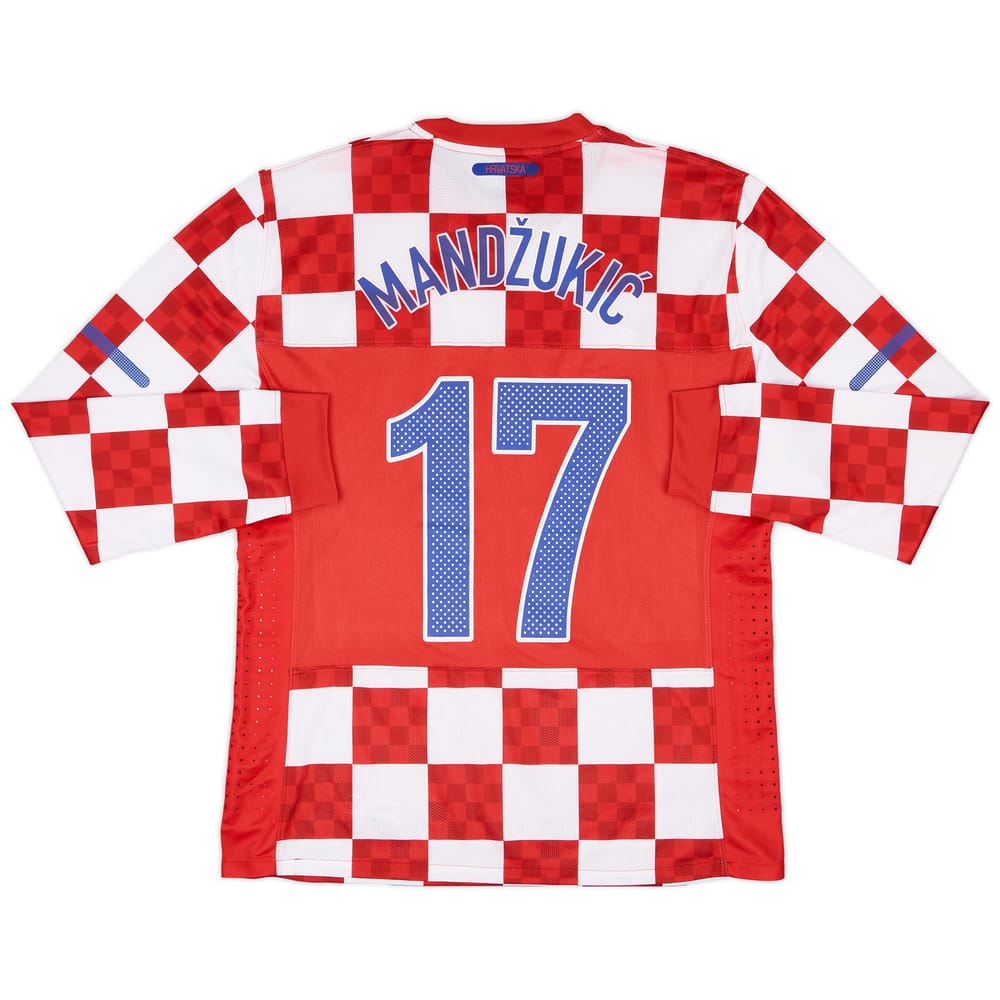 2010-12 Croatia Player Issue Home L/S Shirt Mandzukic #17 (XL)