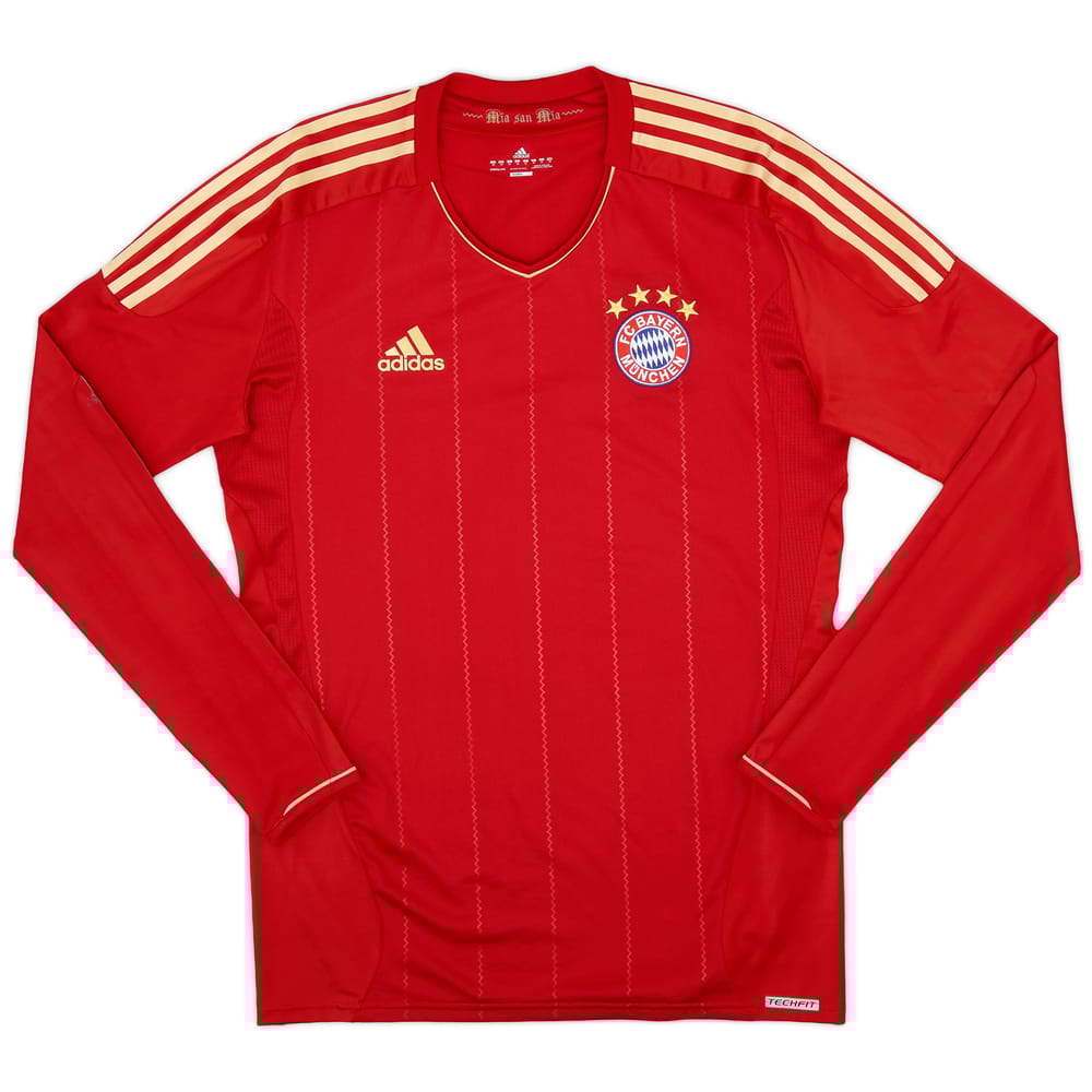 2011-13 Bayern Munich Player Issue Home L/S Shirt - 8/10 - (XL)