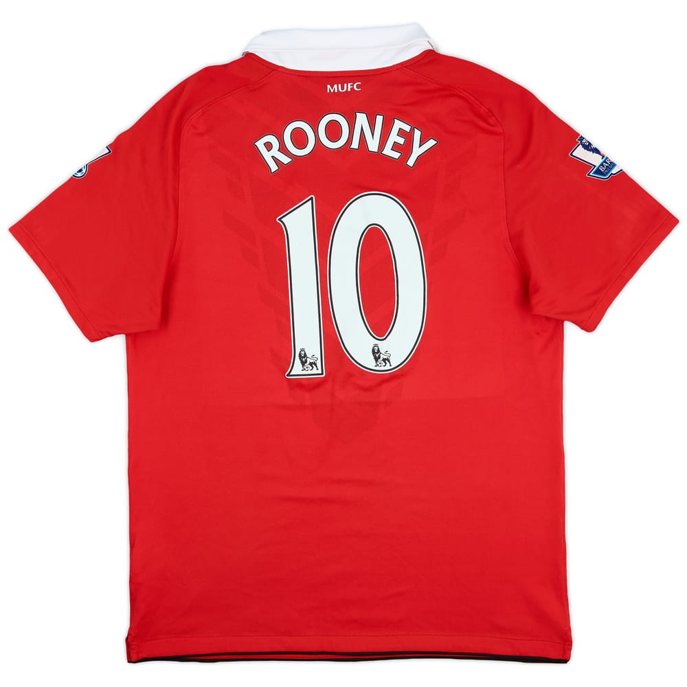 2010-11 Manchester United Home Shirt Rooney #10 - 6/10 - (L)
