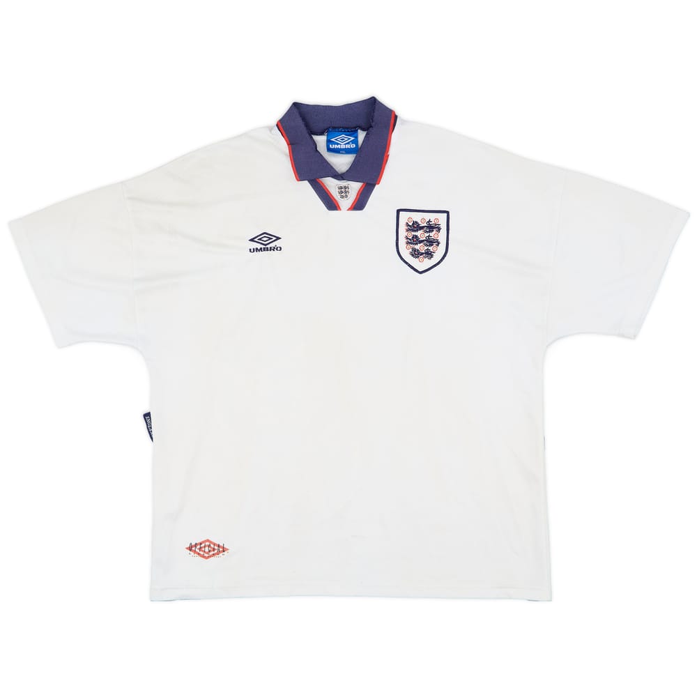 1993-95 England Home Shirt - 6/10 - (XXL)