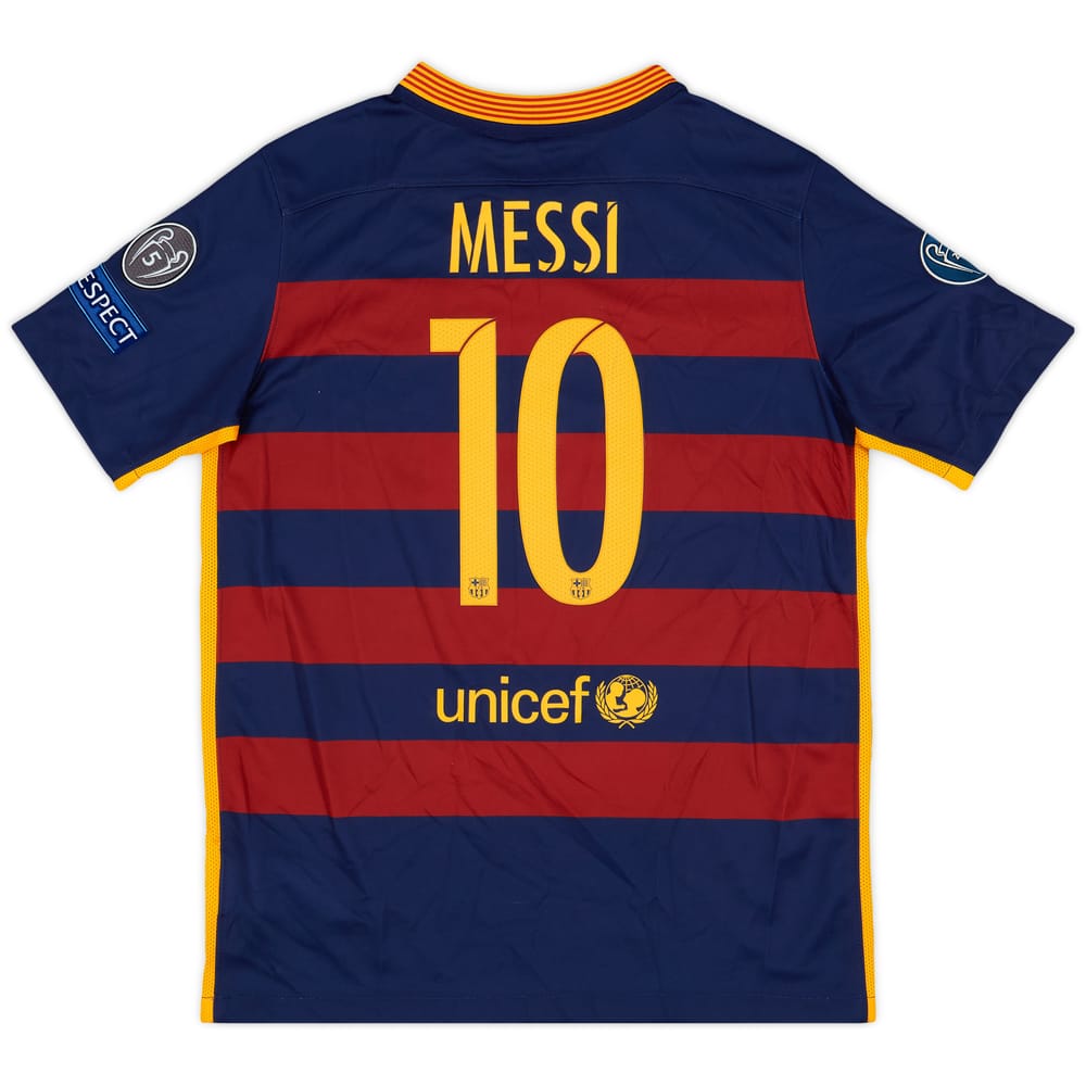 2015-16 Barcelona Home Shirt Messi #10 - 9/10 - (XL.Boys)