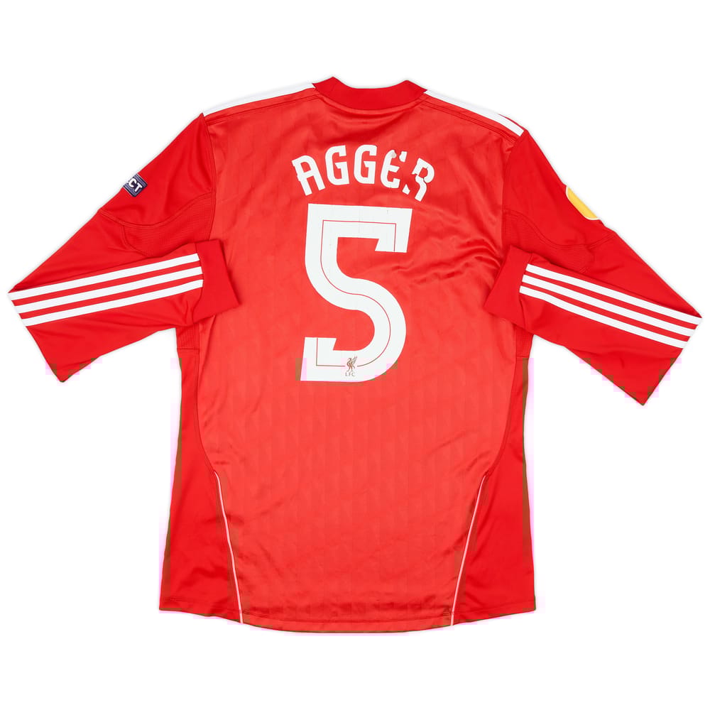 2010-12 Liverpool Home L/S Shirt Agger #5 - 5/10 - (M)