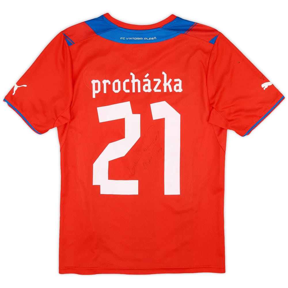 2013-14 Viktoria Plzen Signed Home Shirt Prochazka #21 - 6/10 - (S)