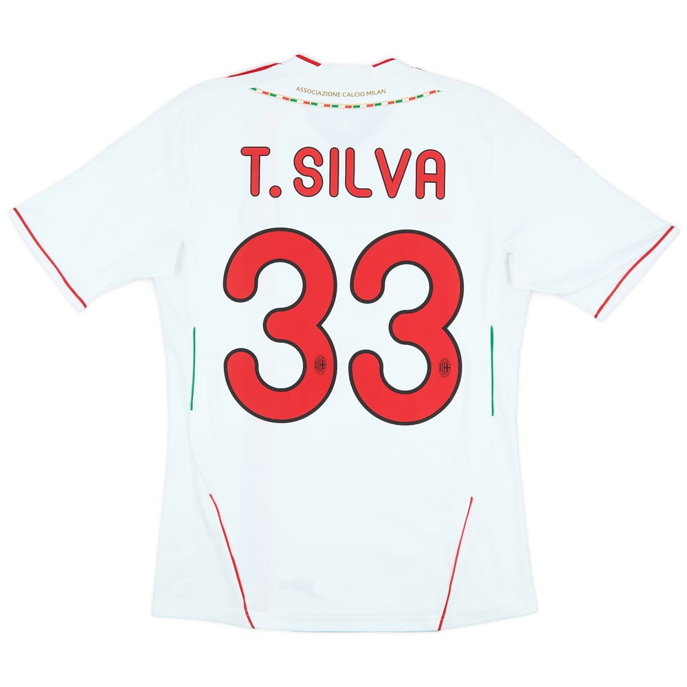 2011-12 AC Milan Away T.Silva #33 - 6/10 - (S)