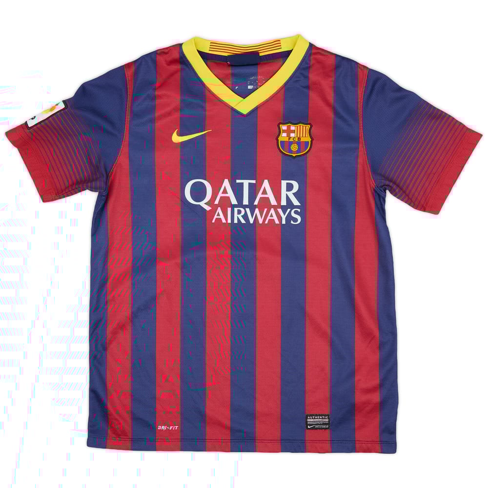 2013-14 Barcelona Home Shirt - 8/10 - (XL.Boys)