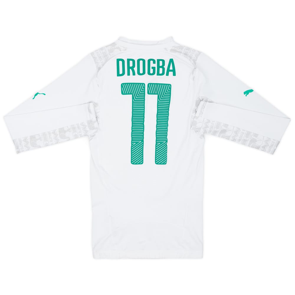 2014-16 Ivory Coast Player Issue ACTV Third L/S Shirt Drogba #11 - 9/10 - (S)
