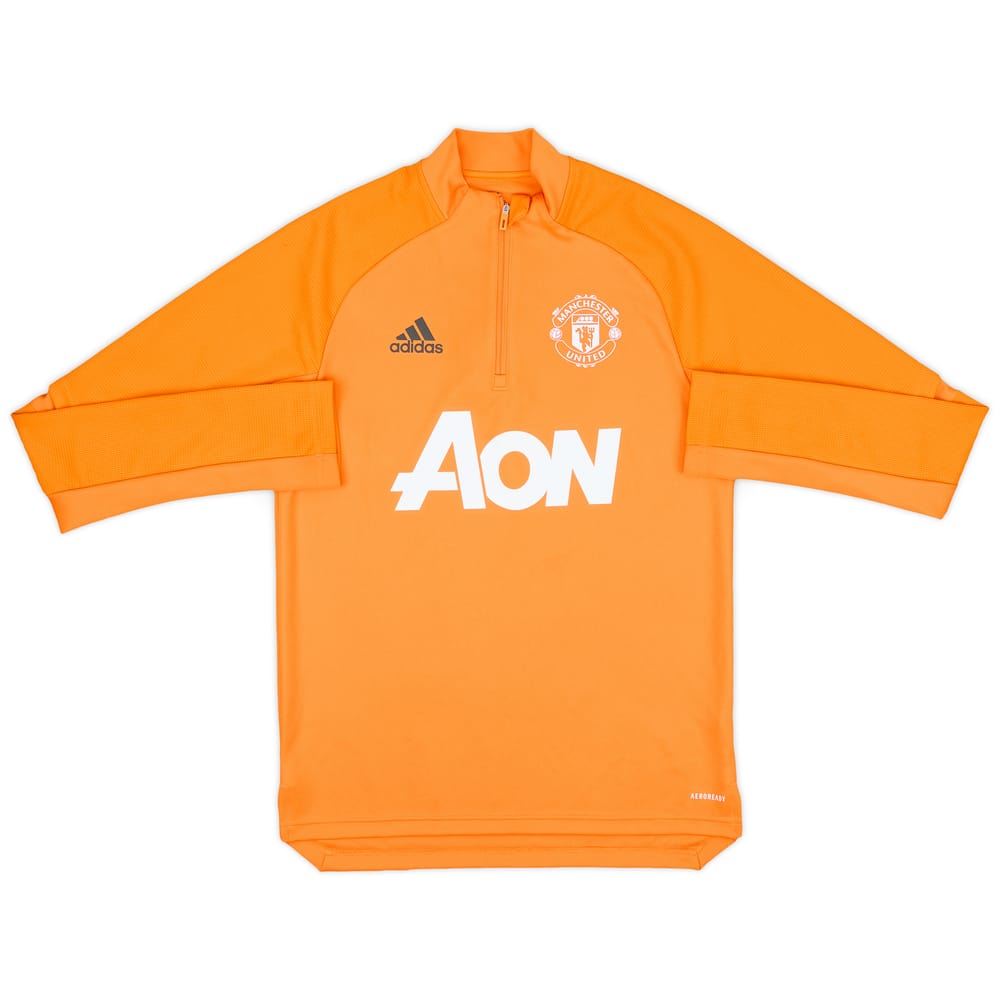 2020-21 Manchester United adidas 1/4 Zip Training Top - 9/10 - (S)